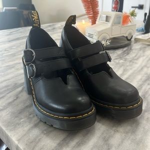 Dr. Martens EVIEE SENDAL LEATHER HEELED SHOES